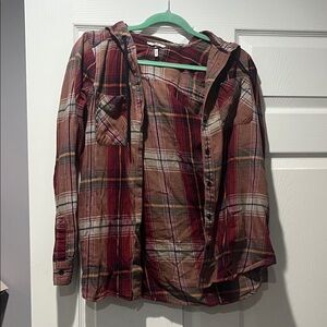 BKE Red Plaid Button Down Shirt